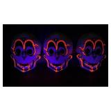 Vintage Halloween Vacuform Plastic Skull Masks USA
