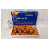 Vintage Indoor / Outdoor Pumpkin Light Set - Works
