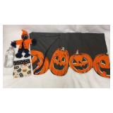 Table Runner Mantle Scarf, Scarecrow & Fabric Bag