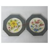 Vintage / Antique Hand Painted Plates ~ Set of 2