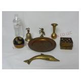 Brass Decor ~ Plate, Vase, Dolphin, Bell & More