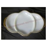 Vintage Fire King Divided Relish Tray / Platter