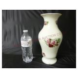 Victorian Rose Porcelain Vase by Baum Bros 11.5" T