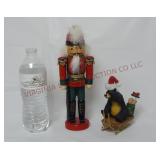 Christmas Nut Cracker & Bear Figurine