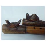 Bird & Turtle Carved Instruments ~ 12.5" Long