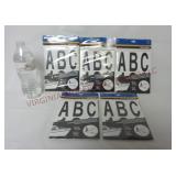 5 Packs of 3" Vinyl Letters & Numbers ~ New