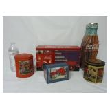 Coca-Cola Coke Metal Tins ~ Lot of 5