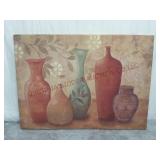 38" x 28" Canvas Print of Pottery Vases
