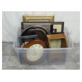 Assorted Pictures, Frames, Clock Tray & More
