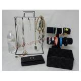 Wallet & Basket w Assorted Fashion Jewelry