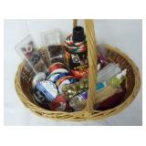 Basket of Craft Supplies ~ Ribbon, Beads & More