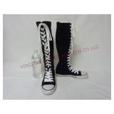 Airwalk Canvas Lace-Up Knee High Boots ~ Size 6