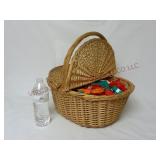 Flip-Lid Picnic Basket FULL of Cookie Cutters