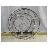 Round Metal Wall Art w Tea Lights ~ 30" Across