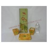 Decor ~ Toothbrush Holder, Cup, Soap Dish, Picture