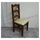 Solid Wood Dining Chair w Fabric Seat