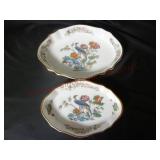 Wedgwood Bone China Kutani Crane Silver Trays