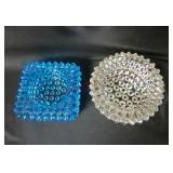 2 ~ Vintage Glass Hobnail Ashtrays / Tea Lights