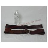 Vintage Leather Belts w Buckles ~ Lot of 2