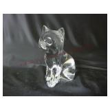 Princess House Lead Crystal Cat Paperweight