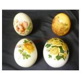 4 ~ Ceramic Eggs w Floral Designs