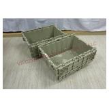 2 Flip Lid Storage Totes ~ Lockable ~ Used