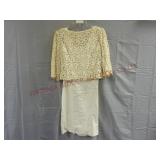 1960s Junior Sophisticates Linen Wedding Dress