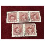 1943 Canada KGVI In Army Uniform Stamps