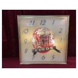Vtg Swift Seeds Clock - Works - 18.5" x 18.5"