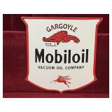 Mobiloil Enamel Sign - Repro - 11.75" x 11.75"