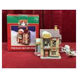 Christmas Village Porcelain Grocery Store