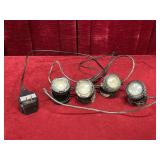 4 Multi Colour LED Pond Lights - Working