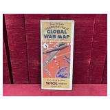 WWII Rand McNally Global War Map - 26.5" x 19.75"