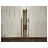 Antique Peterborch Canoe Co 78" Skis w/ Poles
