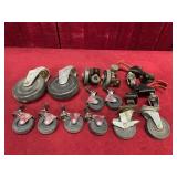 12 Casters 1.5" - 5" & 2 Rollers