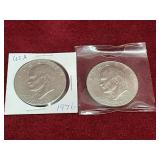 2 1976 US $1 Coins