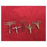 5 Old Clock Keys