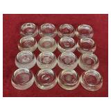 16 Vtg 2.5" Glass Coasters