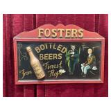 Foster Beer 3-D Wood Sign - 23.5" x 15.5"
