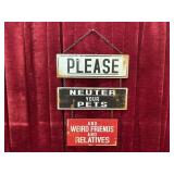 Please Neuter... Tin Sign - 15.25" x 20.5"