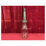 Vtg 1-Quart Oil Bottle w/ Cap