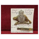 WWII CRF 22nd Regiment Battle of Honours Cap Pin