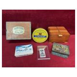 Imperial Tobacco Card w/ Tins & Cigar Box