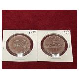 1974 & 75 Canada $1 Coins
