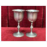 Finstain Belgium Pewter Goblets