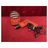 B&D 3/8" Drill & 17pc Bit Set
