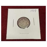 1919 Canada Silver 10¢ Coin
