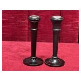 Ebony Made In England Candle Holders