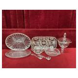 8 Clear Glass Serving Items