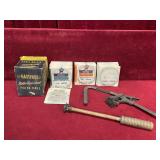 24 Hastings Piston Rings & 2 Vtg Car Tools